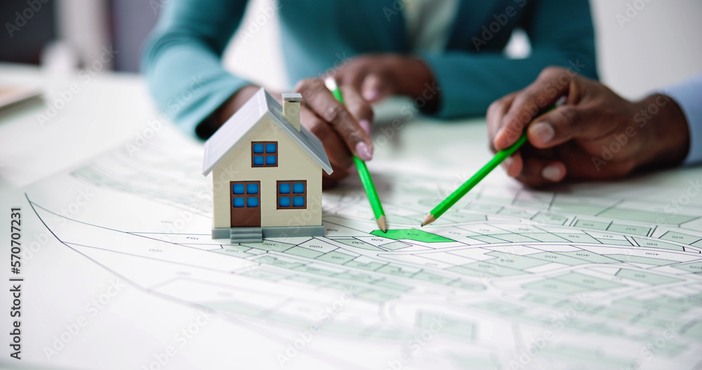 Poster Land Plot And Cadastre Map