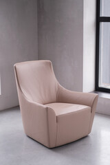 Aesthetics composition of modern armchair. Home decor. Template.