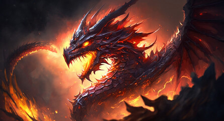 Black fire dragon © Theo
