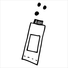 Vector drawing of a tube with astronaut food