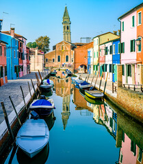 famous old town of Burano in italy