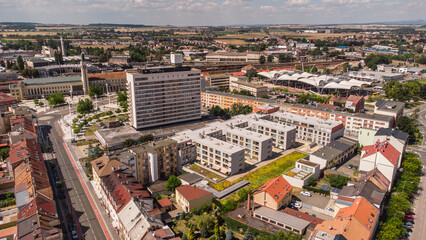 Fototapeta premium Hradec Kralove old town from above