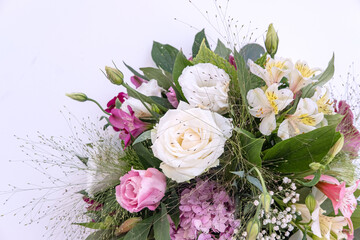 Wedding bouquet many flowers