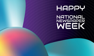 National Newspaper Week . Geometric design suitable for greeting card poster and banner