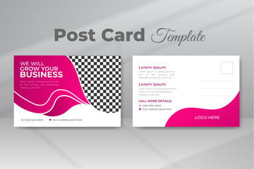 Modern Business Post Card, Invitation Card Design Template