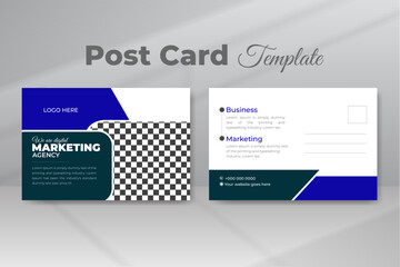 Modern Business Post Card, Invitation Card Design Template