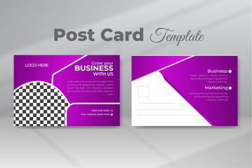 Modern Business Post Card, Invitation Card Design Template
