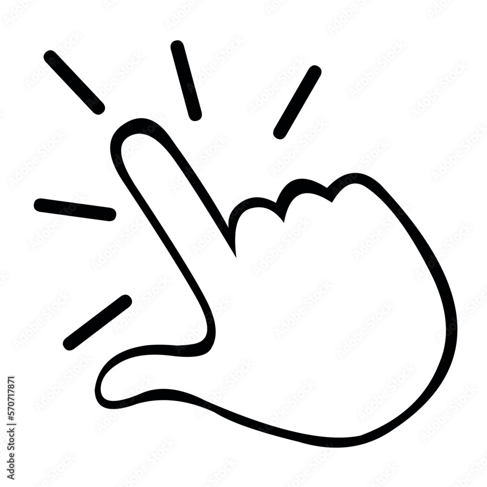 Poster vector mouse cursor illustration of a hand click