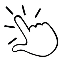 Obraz premium vector mouse cursor illustration of a hand click