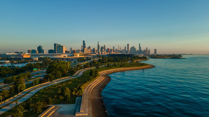 Obraz premium Chicago, Aerial Photography, Drone Photography
