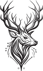 Vector logo with an animal, heraldry, lines, black and white, no background, on a white background, emblem, isolated, branding, sign