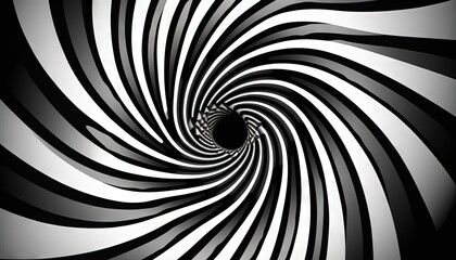  a black and white swirl with a white center in the middle of the image is a spiral design with a black center in the middle and white center in the middle of the center.  generative ai