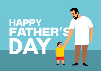 Fototapeta na wymiar Happy Father's Day - vector banner, illustration