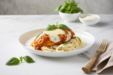 Delicious Chicken Parmesan Food Photography