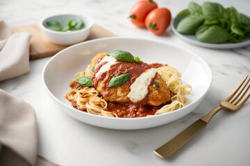 Delicious Chicken Parmesan Food Photography