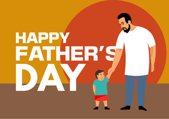 Happy Father's Day - vector banner, illustration