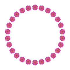 ring als rahmen aus floralen elementen