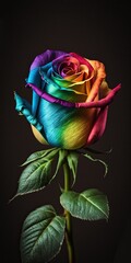 Fototapeta na wymiar Floral wallpaper, colorful, generative ai
