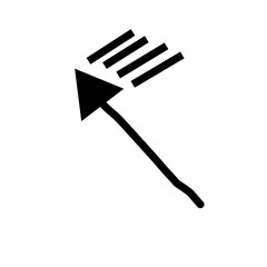 black silhouette of a arrow