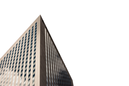 Skyscraper angle on a transparent background
