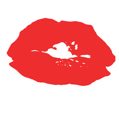 Kiss vector lips tracing