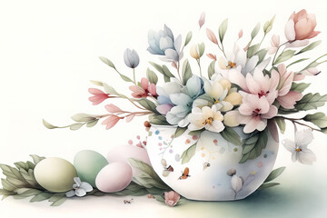 eggs and flowers