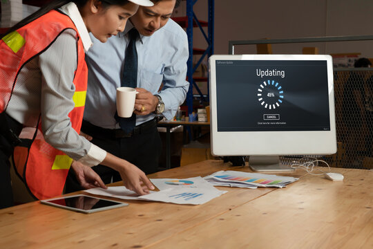 Software update on computer for modish version of device software upgrade