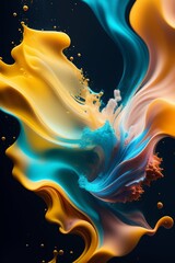 Colorful wrinkle oil paint splash wallpaper background