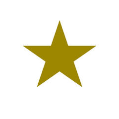 gold star isolated on white