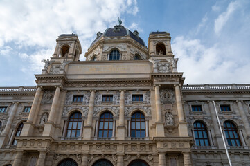 Fototapeta na wymiar the facade of The Natural History Museum Vienna Austria
