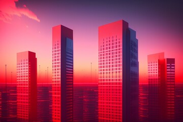 Obraz na płótnie Canvas city at night - Generate AI
