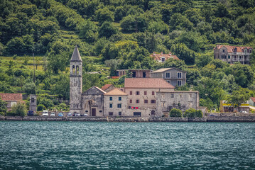 Fototapeta na wymiar Donji Stoliv town the Bay of Kotor on the Adriatic Sea in Montenegro