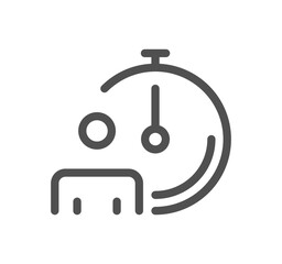 Head hunting related icon outline and linear vector.