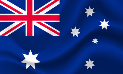 Australia vector flag. Australian flag. Flag of Australia. Australia flag illustration. Australian background, banner