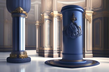 columns in front of the building - Generate AI