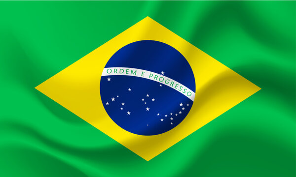 Vector Brazilian flag. Brazil flag. Flag of Brazil. Brazil flag illustration. Brazilian background
