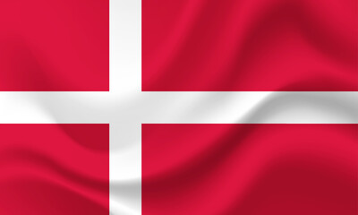 Fototapeta premium Danish flag. Denmark flag. Flag of Denmark. Danish background, symbol, icon