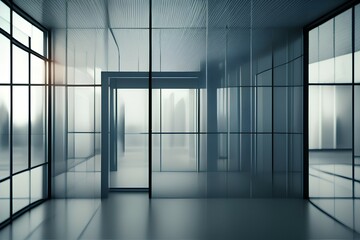 Fototapeta na wymiar interior of a modern building - Generate AI