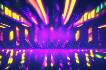 glowing lights - Generate AI