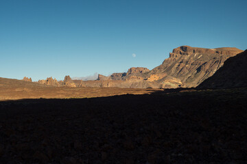Sunset impression at El Teide National Park Tenerife Canary Islands, Spain