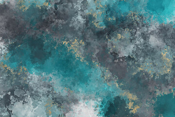 Luxury abstract fluid art painting background marble watercolor technique pastel and gold. Watercolor wedding invitation, menu, rsvp.