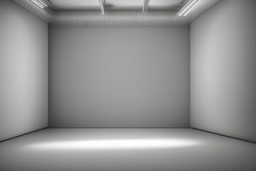 empty white room - Generate AI