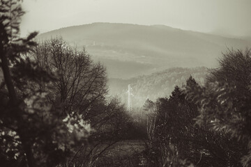 mist in the mountains
