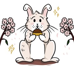 rabbit stickers for chinese year of gold rabbit