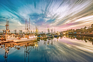 Fishing Fleet Yaquina Bay Newport Oregon Coast Ships Marina Overview of Vessels 6