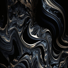 Black and white fractal background. Generative AI.