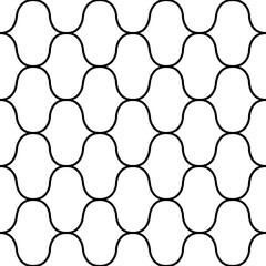 Wave pattern seamless abstract background. Stripes wave pattern black and white for design.