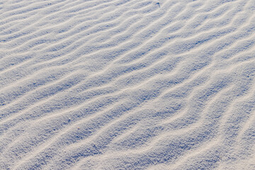 Fototapeta na wymiar Sunny view of the landscape of White Sands National Park