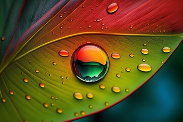 A water droplet on a leaf, symbolizing purification and rejuvenation