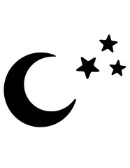 Moon and Stars SVG, Moon Clipart, Stars Cut File, Moon Stars